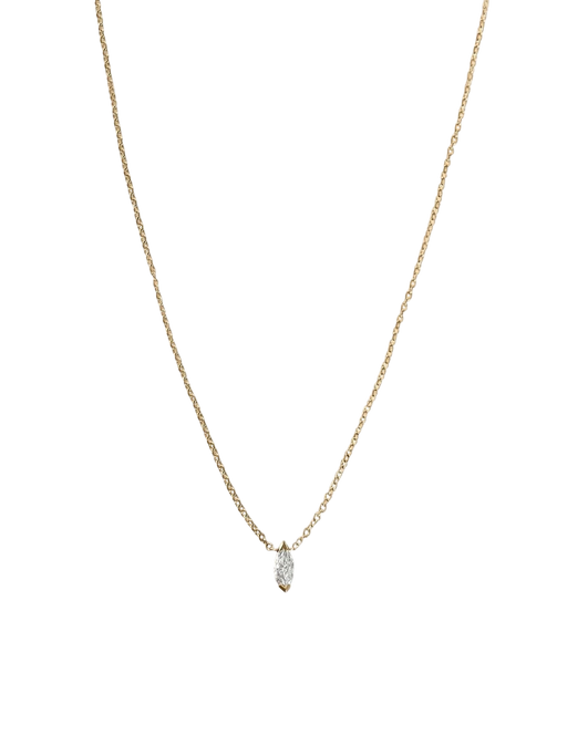 Solitaire Marquise Diamond Necklace photo