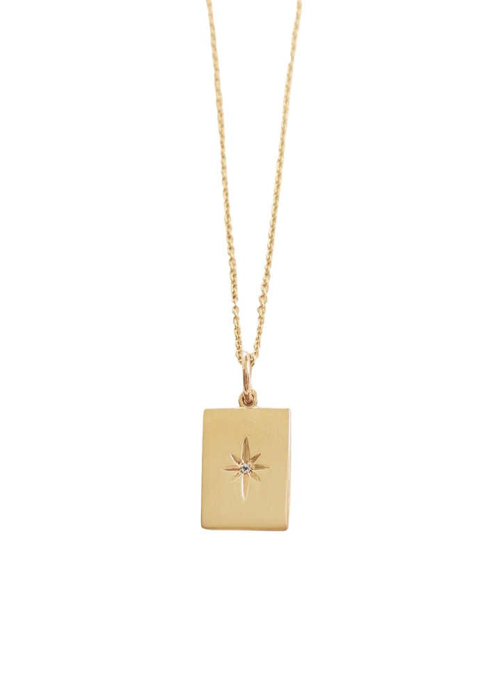 North star necklace diamond