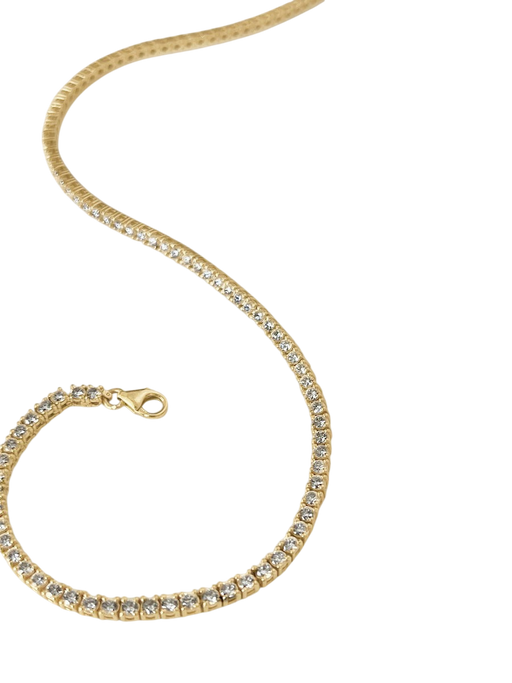 Petite Diana Tennis Necklace Diamond 5.0ctw Yellow Gold photo