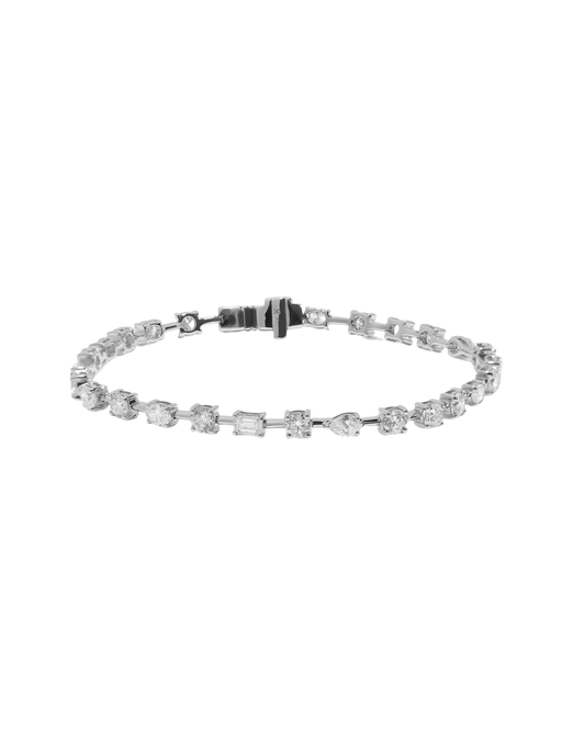 Amara Fancy Shape Tennis Bracelet White Gold photo