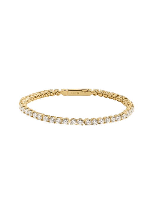 Eternity diana tennis bracelet 5ctw yellow gold photo