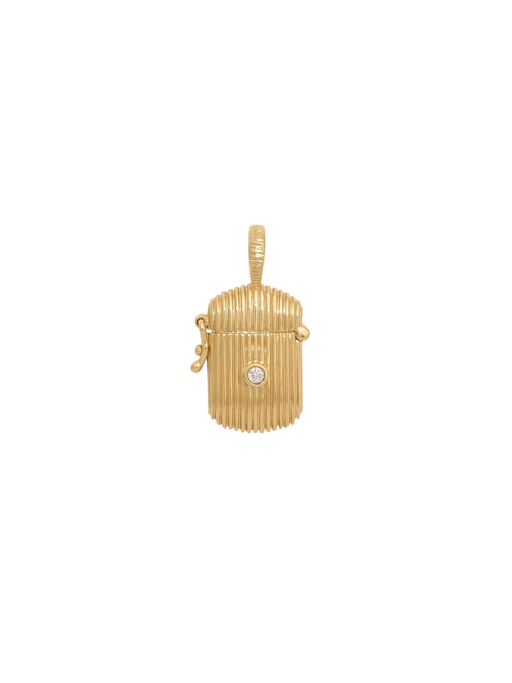 Relic Ribbed Locket Pendant With Birthstone photo