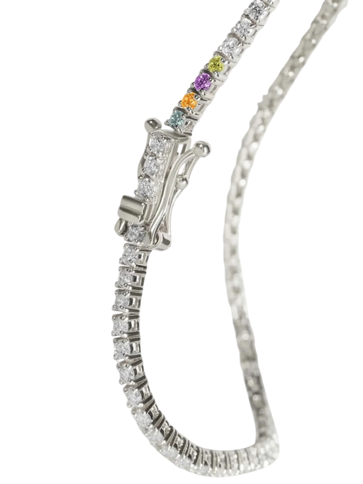 Petite Diana Birthstone Tennis Necklace Diamond 5.0ctw White Gold photo