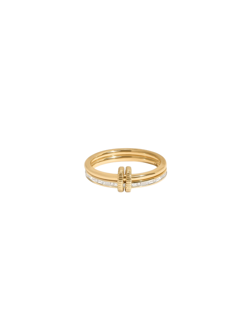 Donna Linked Baguette Band Ring photo