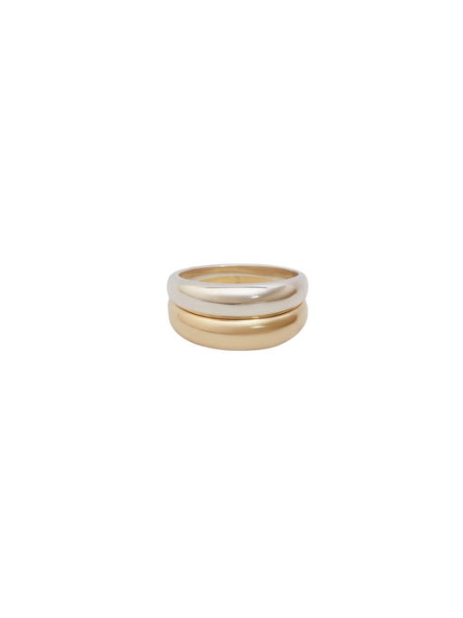 Dare To Love Double Dome Ring Gold & Silver photo