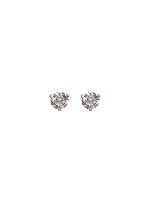 June round stud earrings diamond photo