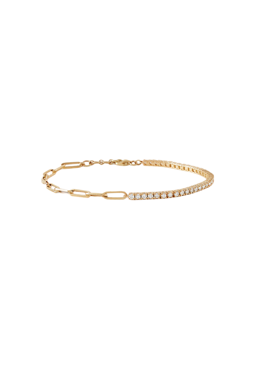 Coco round tennis link bracelet diamond photo