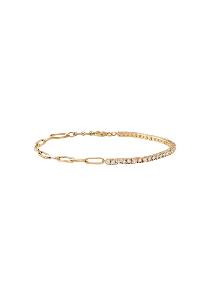 Coco round tennis link bracelet diamond