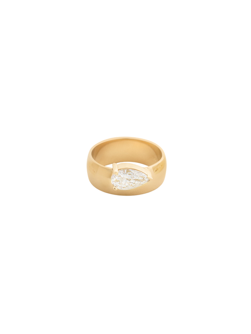 Porter cigar band ring pear diamond photo