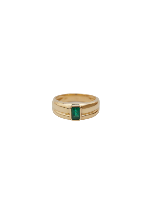 Luna layered ring emerald photo