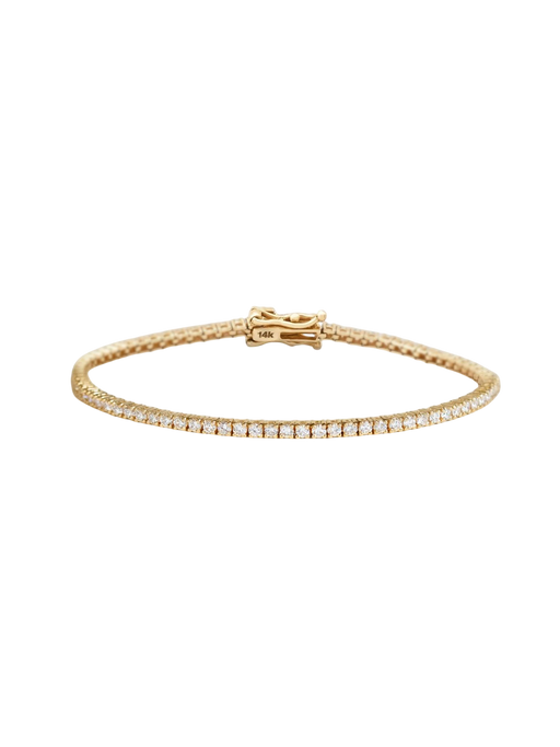 Diana tennis bracelet 3.20ctw yellow gold photo