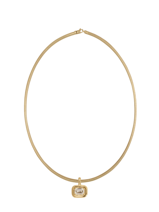 Margot Pendant Emerald Cut Diamond Necklace photo