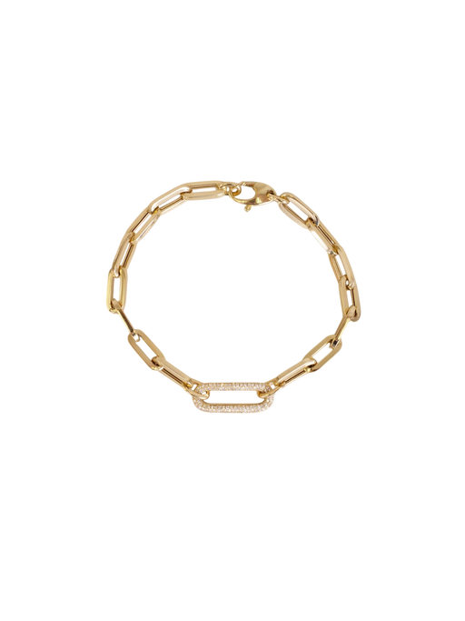 Bold Pavé Diamond Link Chain Bracelet photo