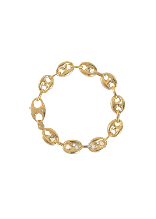 Puffed mariner chain bracelet gold photo