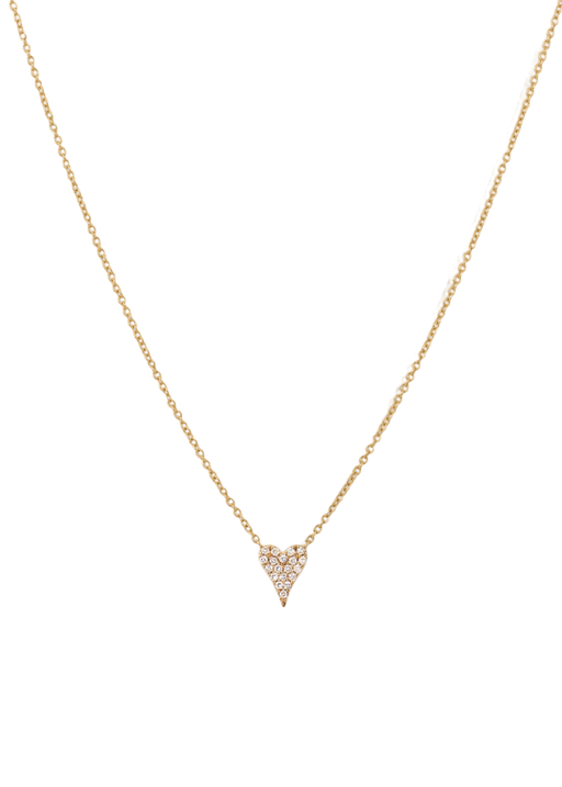 Pavé diamond heart necklace photo