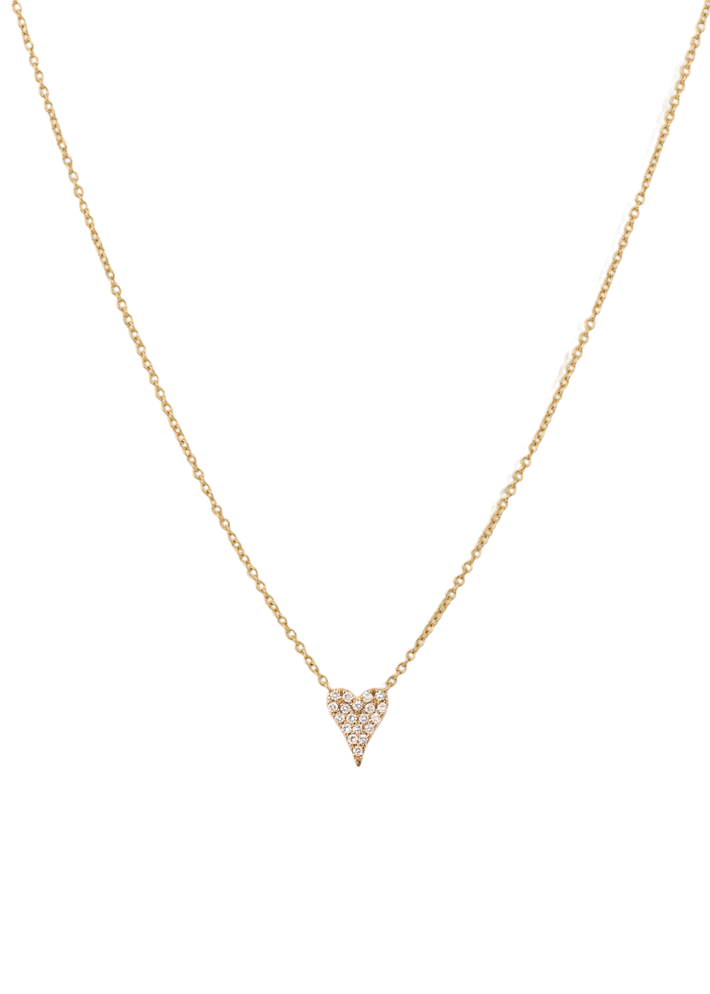 Pavé diamond heart necklace