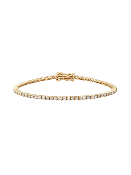 Petite diana tennis bracelet 2.90ctw yellow gold photo