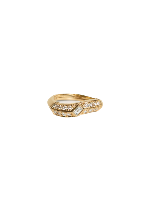 Franco curved ring diamond photo