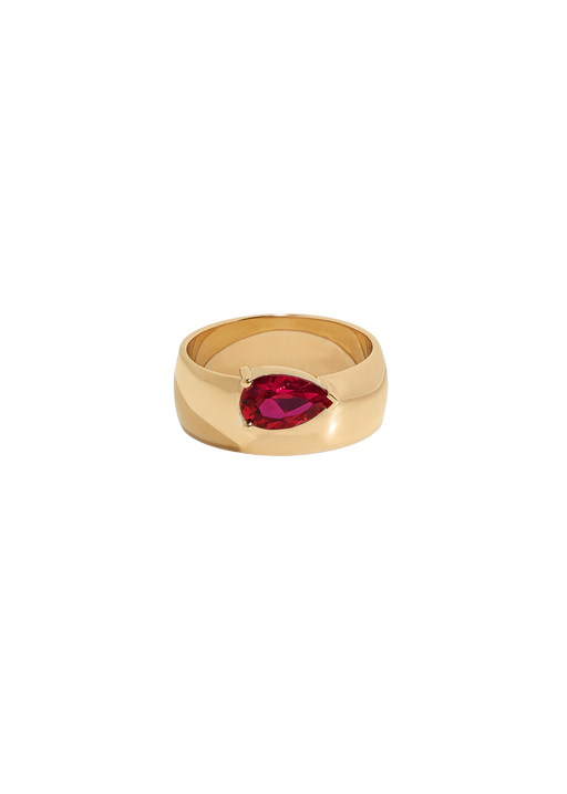Porter cigar band ring pear ruby photo