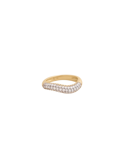 Pavé wave ring diamond photo