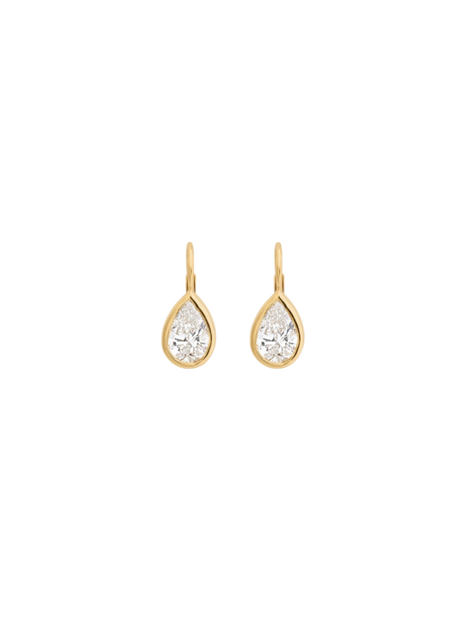 Harper 2ctw Pear Drop Earrings Yellow Gold photo