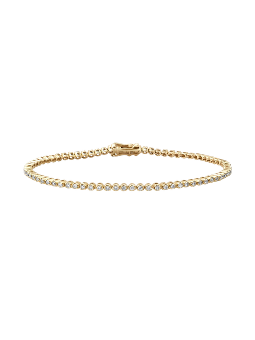 Petite madison tennis bracelet diamond yellow gold photo