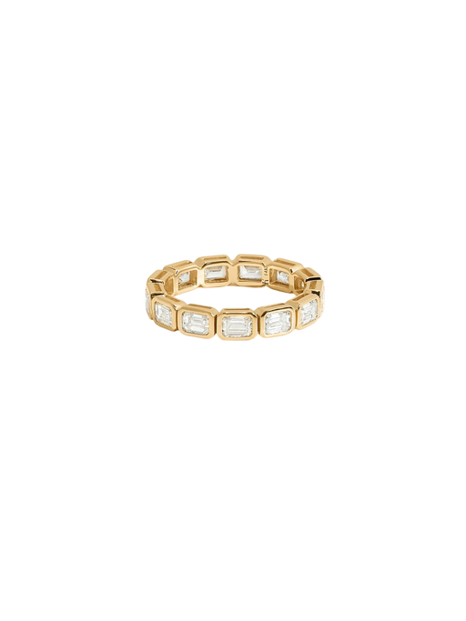 Marianna Emerald Diamond Bezel Ring photo