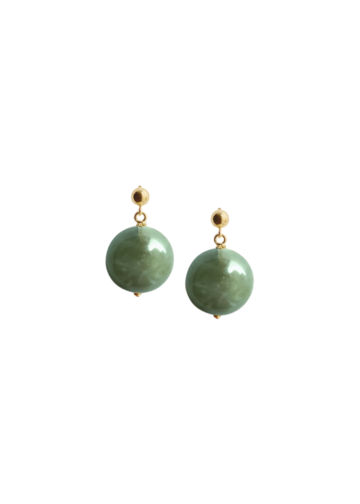 Celeste drop earrings green quartz