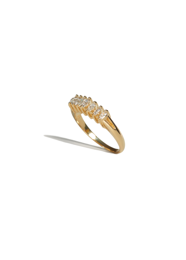 Seven marquise diamond ring