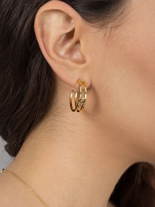 The gasp 18k recycled gold earring small  photo