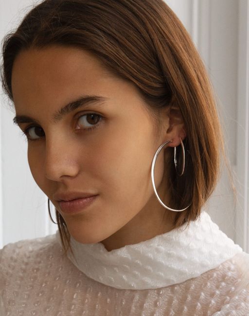Teardrop hoops by Melissa Joy Manning | Finematter
