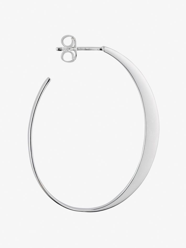 Glow sterling silver medium hoop earring