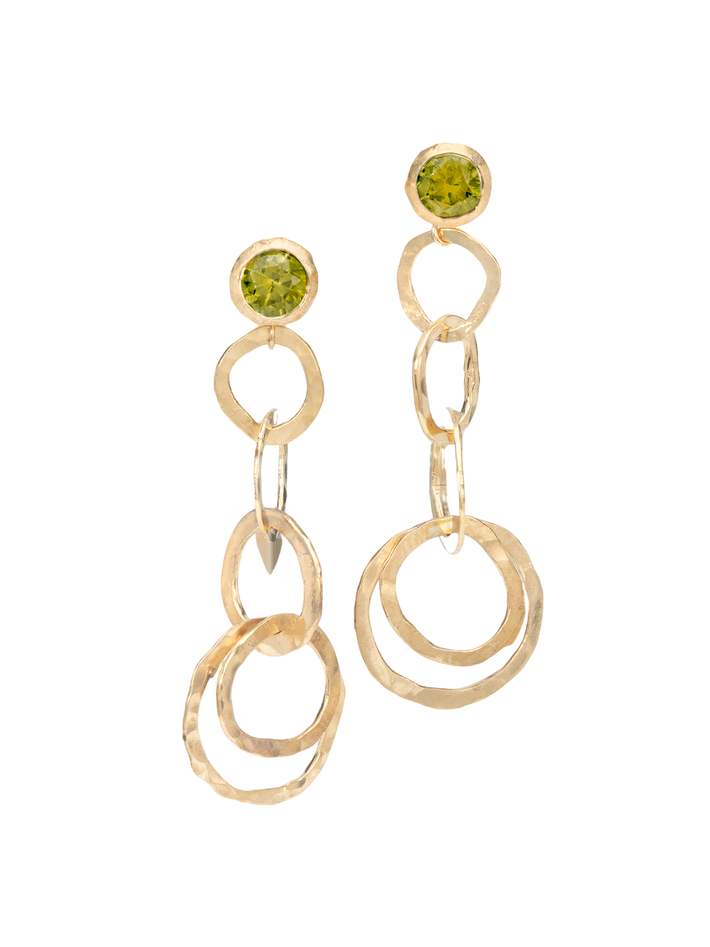 Salsa earrings - green sapphire