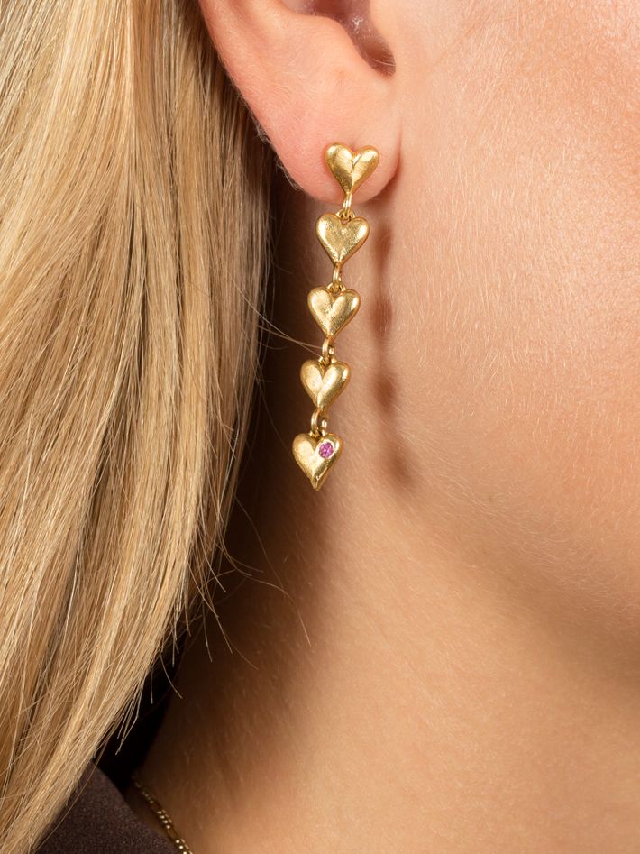 Sapphire heart earrings