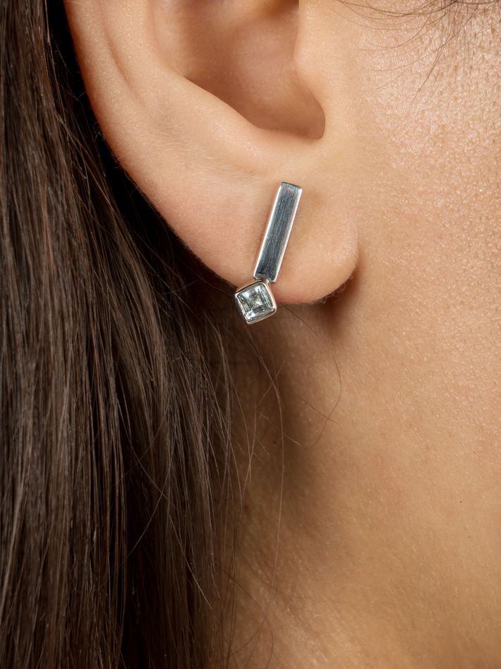 Sky blue topaz earrings
