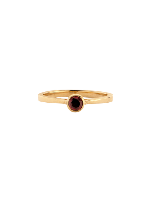 Garnet ring in 9kt rose gold photo