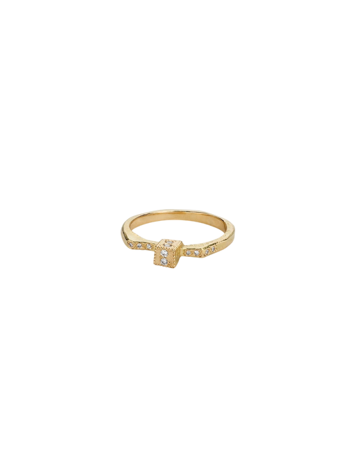 A Bit Brutal ring no. 3a, 18kt gold & diamonds photo