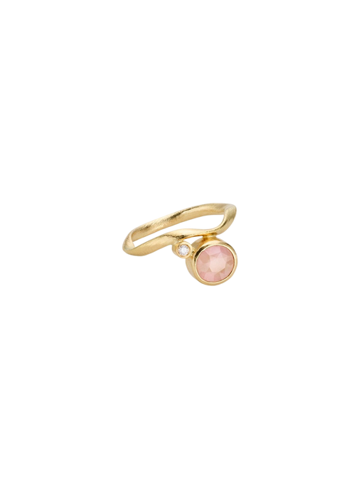 Flair Ring No. 1, 18kt gold, pink sapphire, and diamond photo