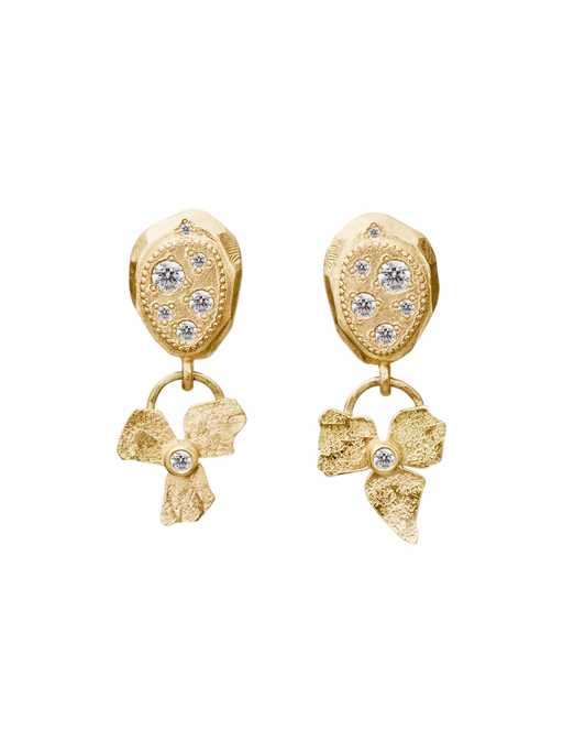 A Bit Brutal single earrings no.1 18kt gold & damonds photo
