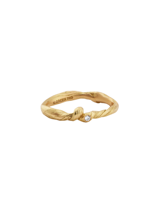 指輪・リング Lizzie Mandler Mini Knife Edge Chain Ring Mini Knife Edge Chain Ring with diamond center - Lizzie Mandler