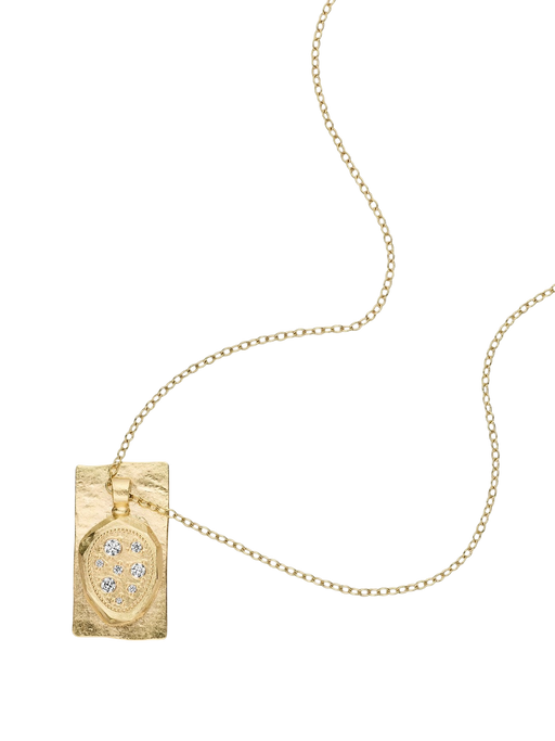 A Bit Brutal pendant with chain 18kt gold & diamonds photo