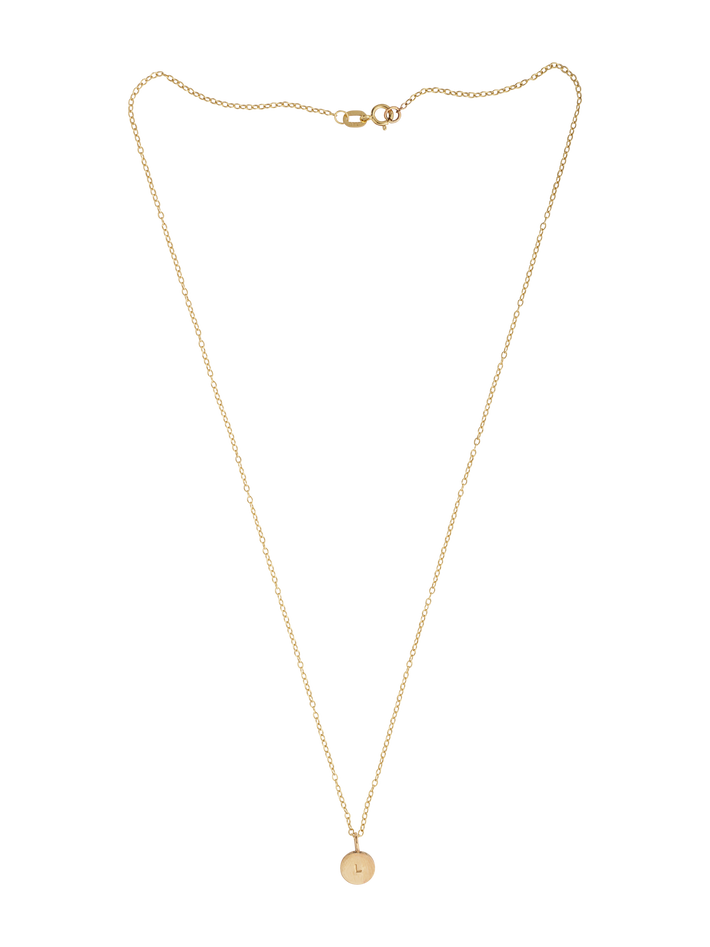 Solid gold personalised initial necklace