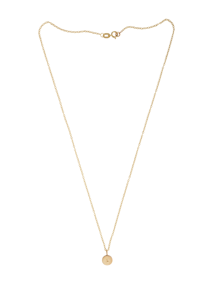 Solid gold personalised initial necklace by LaveyLondon Finematter