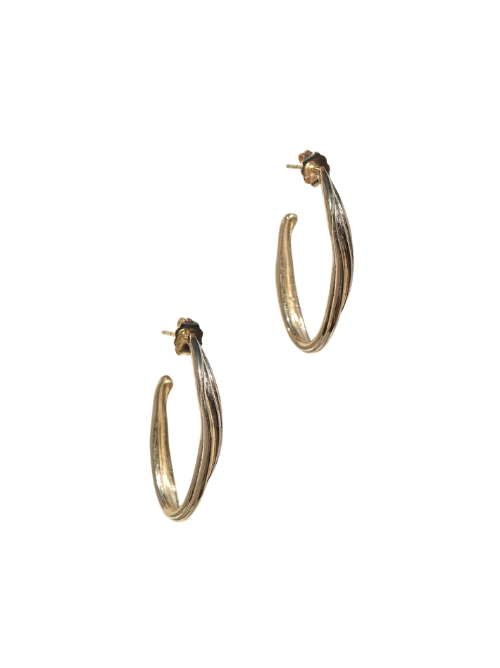 Gold aria hoops