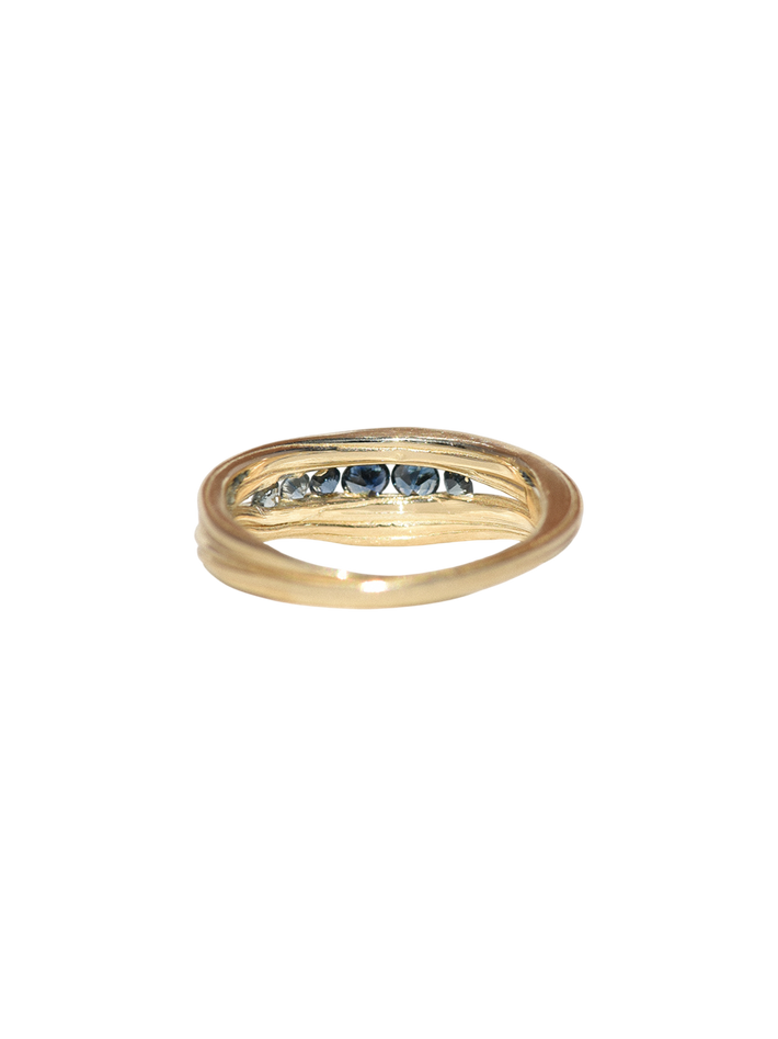 Gold curve ring