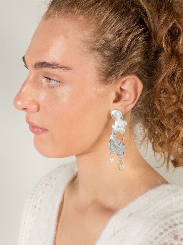 Inkblot earrings