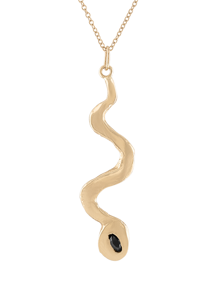 Blake diamond snake necklace