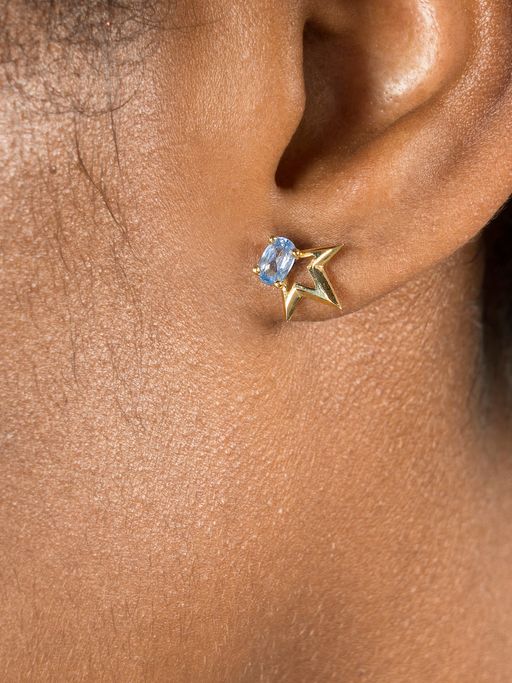 Sapphire stud earrings photo
