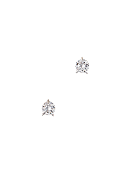 Bombette diamond solitaire ear studs photo