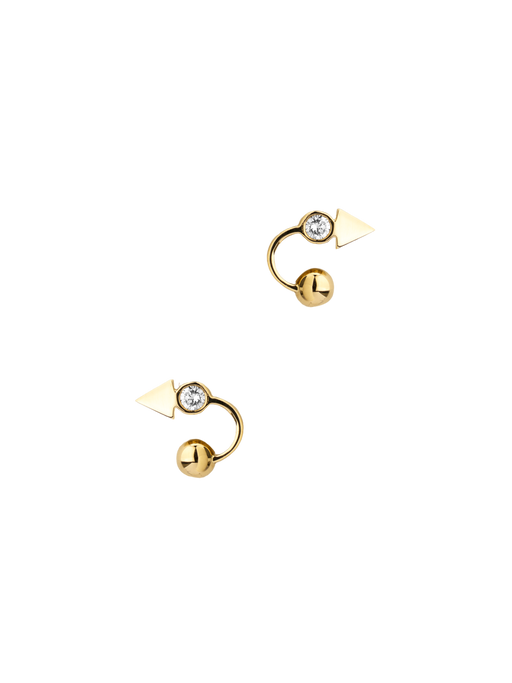 Microdot white diamond earrings photo